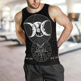 Wicca Symbol Triple Moon SED-0234 Men Tank-tops