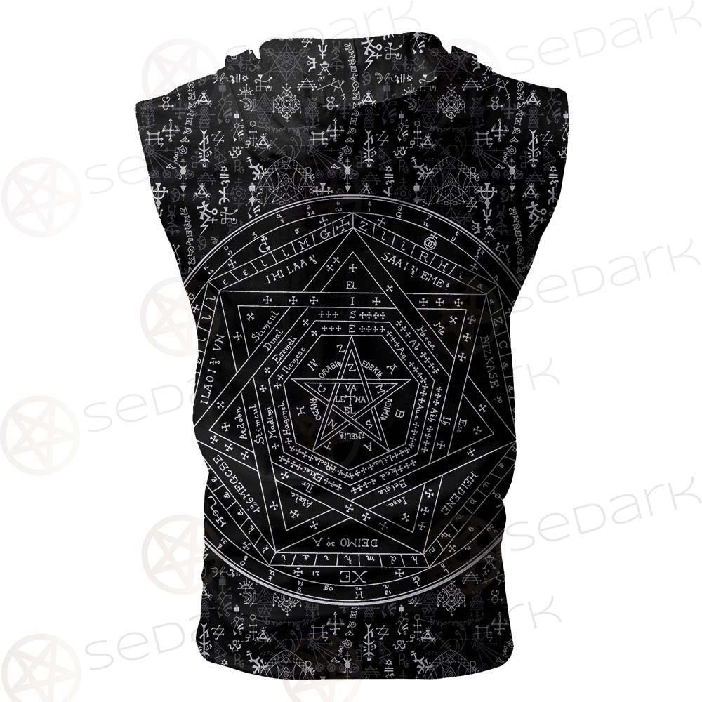 Medieval Occult Sign SED-0235 Zip Sleeveless Hoodie