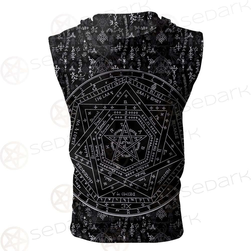 Medieval Occult Sign SED-0235 Zip Sleeveless Hoodie