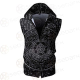 Medieval Occult Sign SED-0235 Zip Sleeveless Hoodie