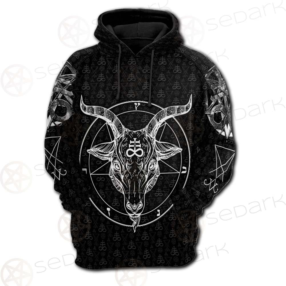 Pentagram Occult Red SED-0236 Hoodie Raglan