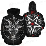 Pentagram Occult Red SED-0236 Zip-up Hoodies