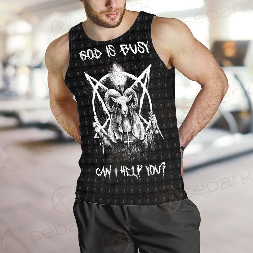 Satan Can I Help You SED-0237 Men Tank-tops