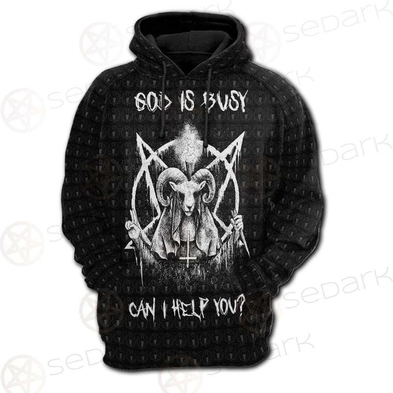 Satan Can I Help You SED-0237 Hoodie Raglan