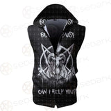 Satan Can I Help You SED-0237 Zip Sleeveless Hoodie