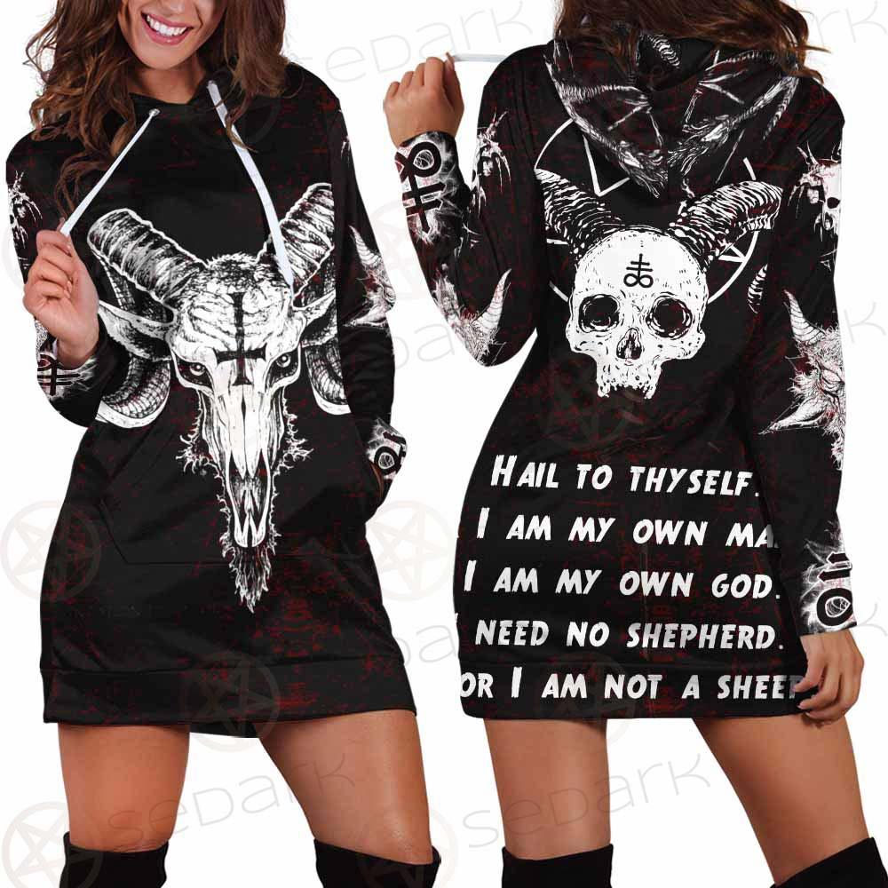 Satan Not A Sheep SED-0238 Hoodie Dress