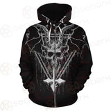 Pentagram Cross Inverted SED-0250 Zip-up Hoodies