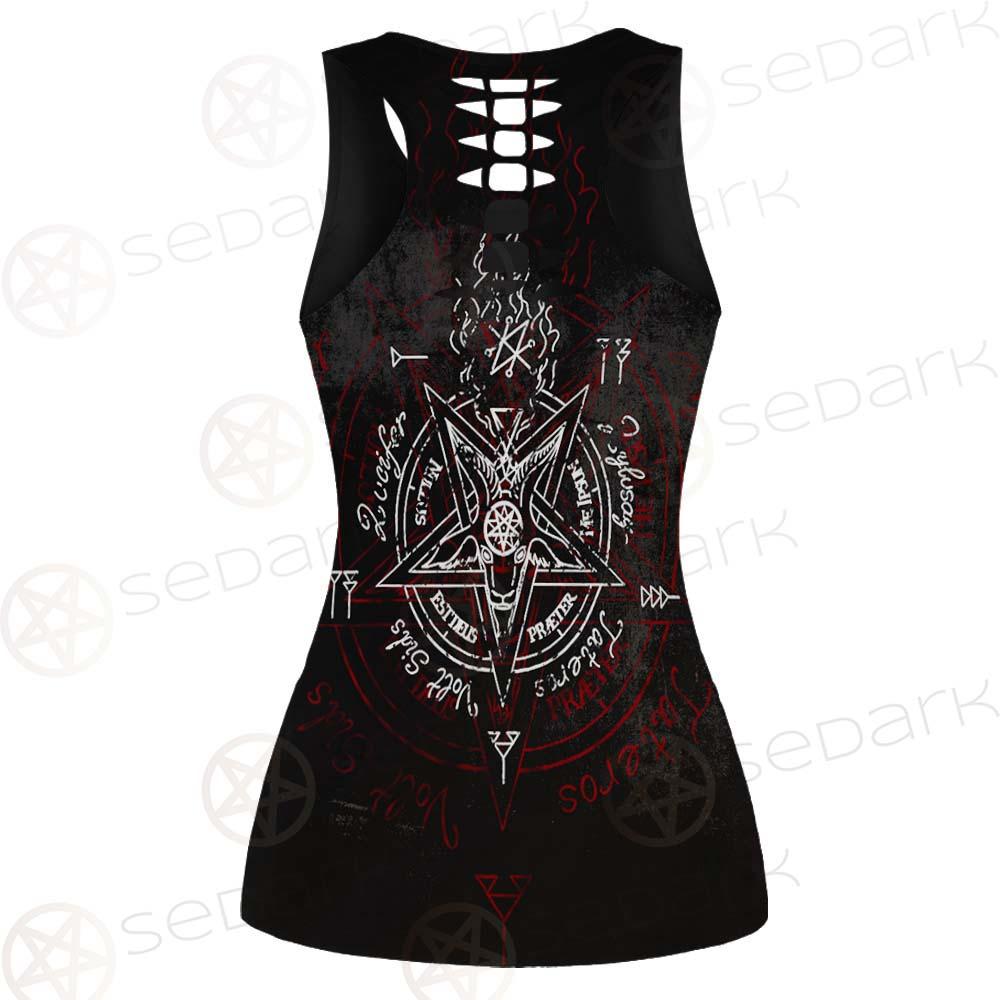 Pentagram Symbol SED-0288 Hollow Out Tank Top