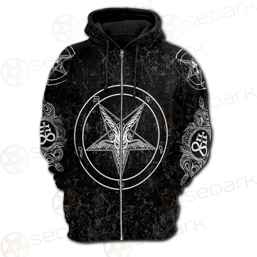 Lucifer Symbol SED-0292 Hoodie Raglan Zip