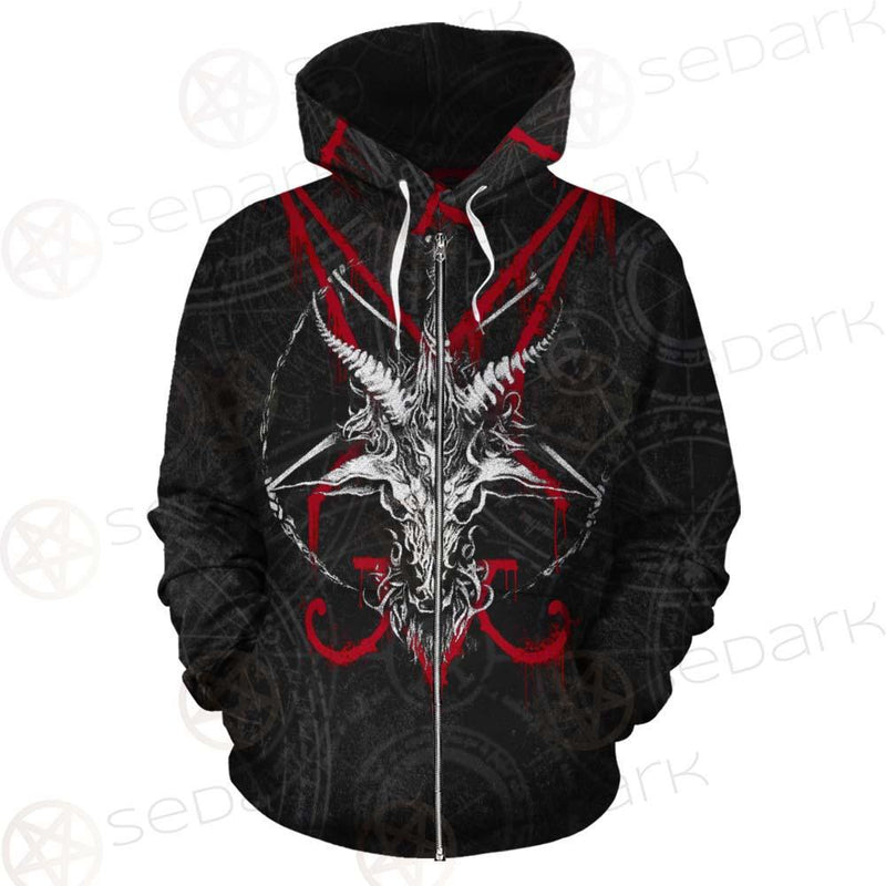 Lucifer Symbol SED-0293 Zip-up Hoodies