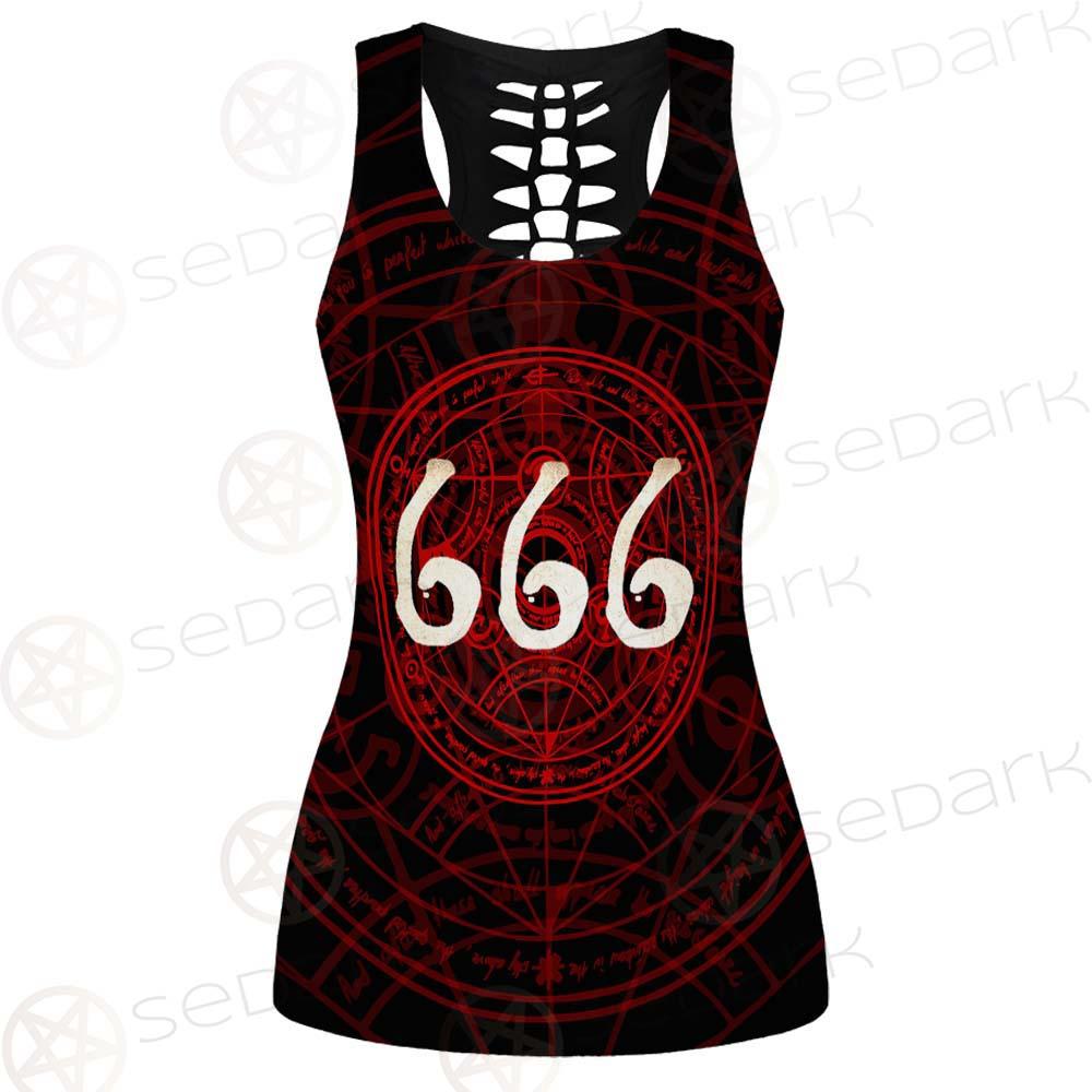 Satanic 666 SED-0294 Hollow Out Tank Top