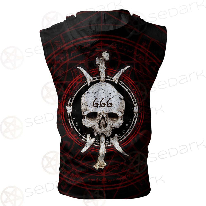 Satanic 666 SED-0294 Zip Sleeveless Hoodie