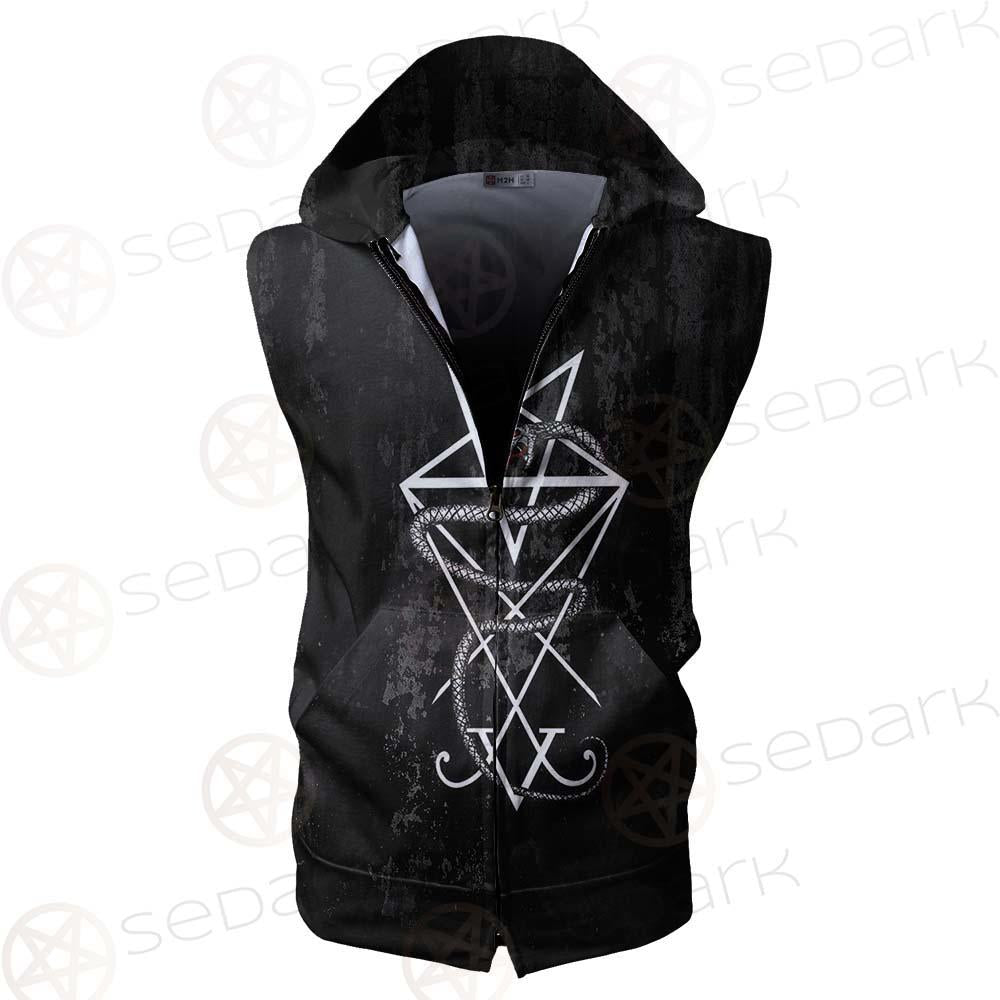 Lucifer Snake SED-0297 Zip Sleeveless Hoodie