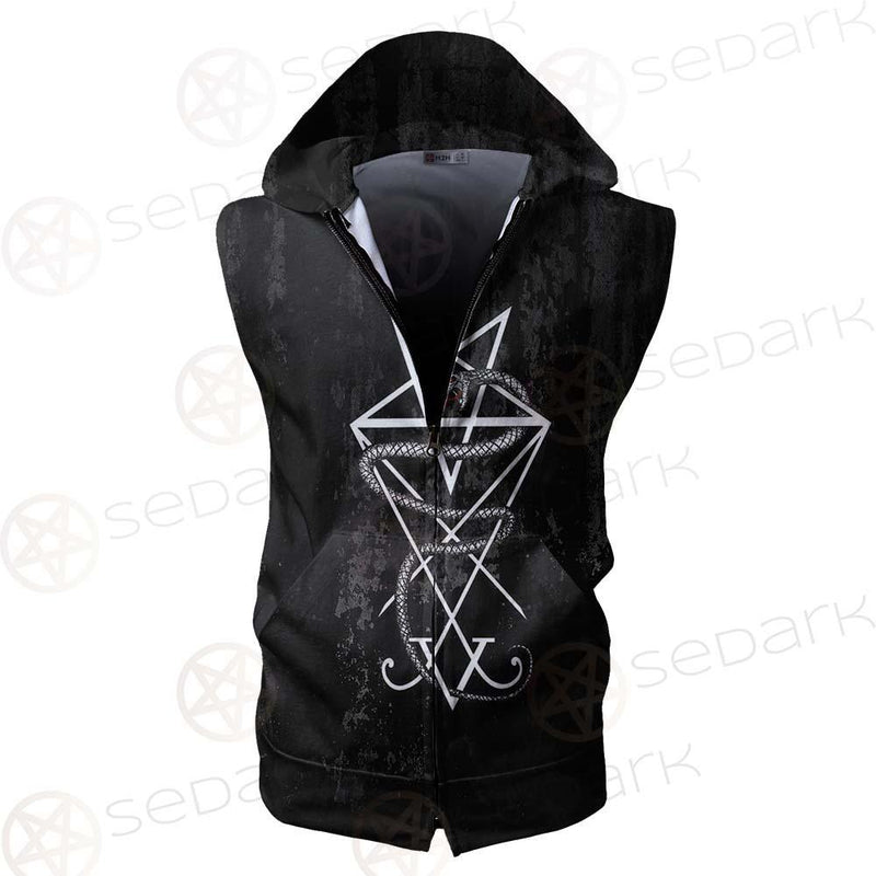 Lucifer Snake SED-0297 Zip Sleeveless Hoodie
