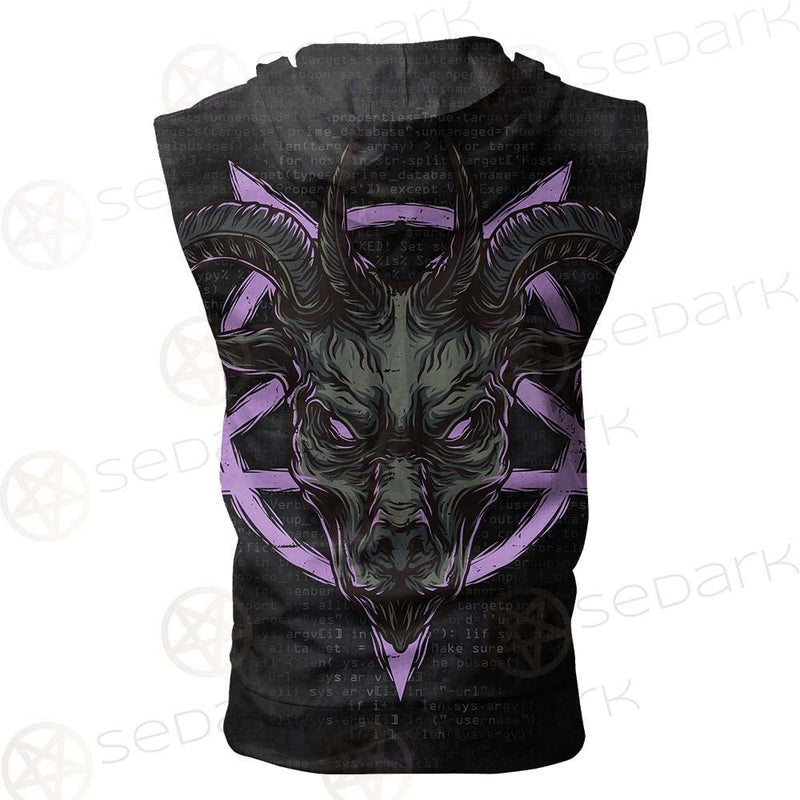 Pentagram Goat SED-0298 Zip Sleeveless Hoodie