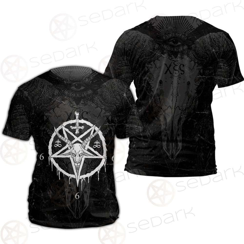 Pentagram Cross Inverted SED-0299 Unisex T-shirt