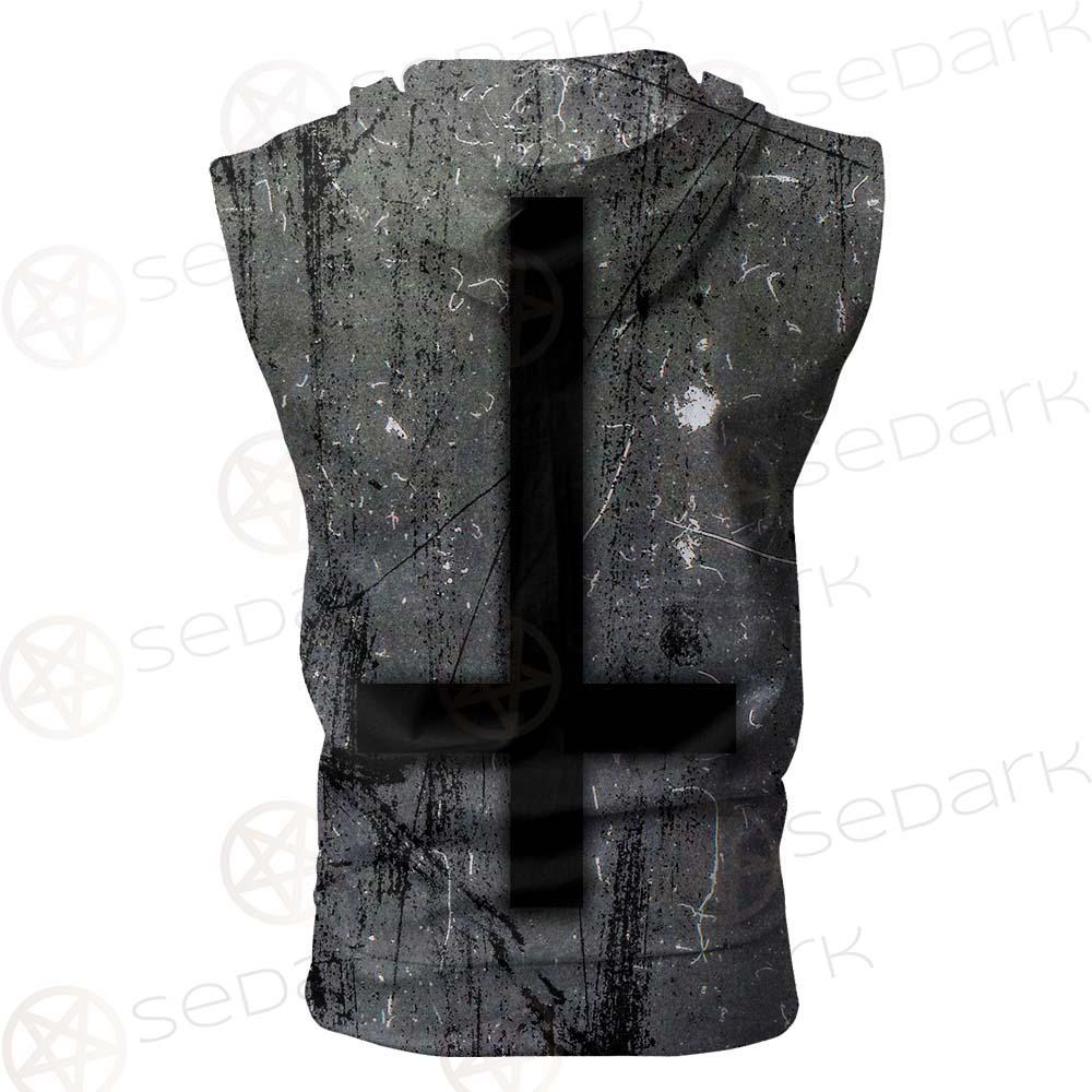 Satan Rocks SED-0301 Zip Sleeveless Hoodie