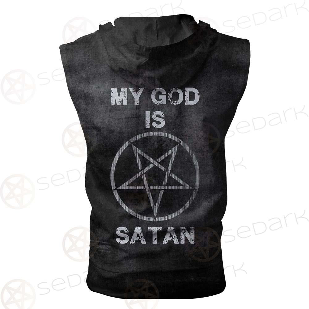 Satan My God SED-0302 Zip Sleeveless Hoodie