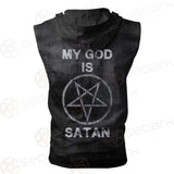 Satan My God SED-0302 Zip Sleeveless Hoodie