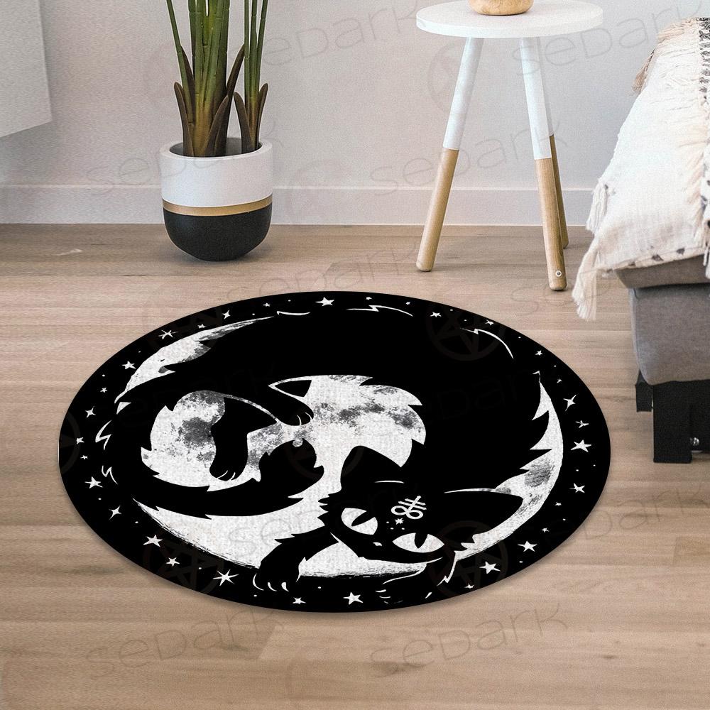 Satan Cat SED-0311 Round Carpet