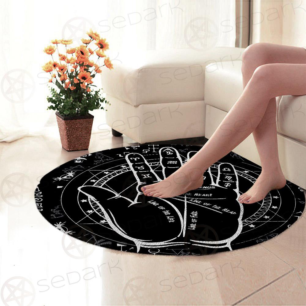 Satanic Mystery Hand SED-0321 Round Carpet