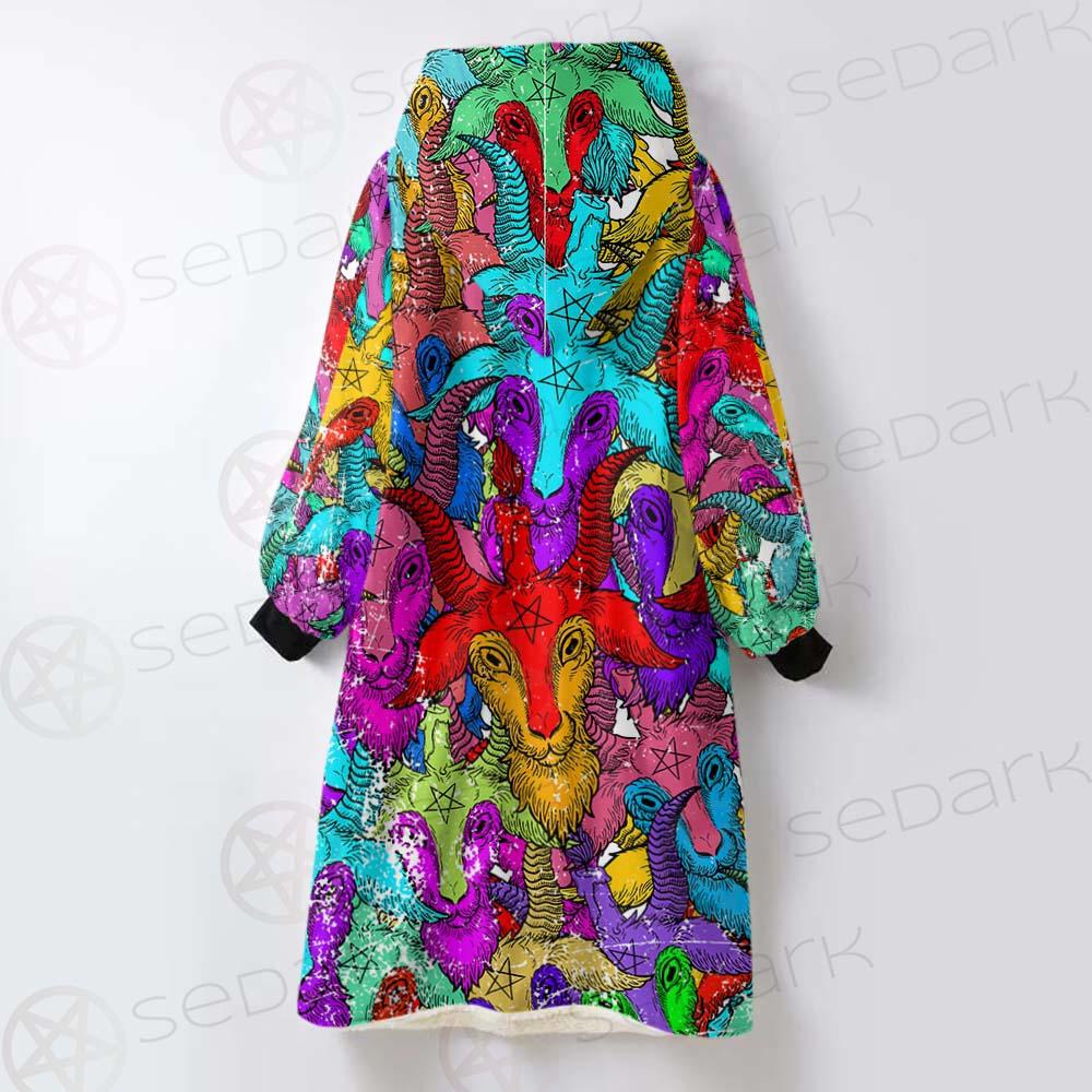 Satan Colorful SED-0334 Oversized Sherpa Blanket Hoodie