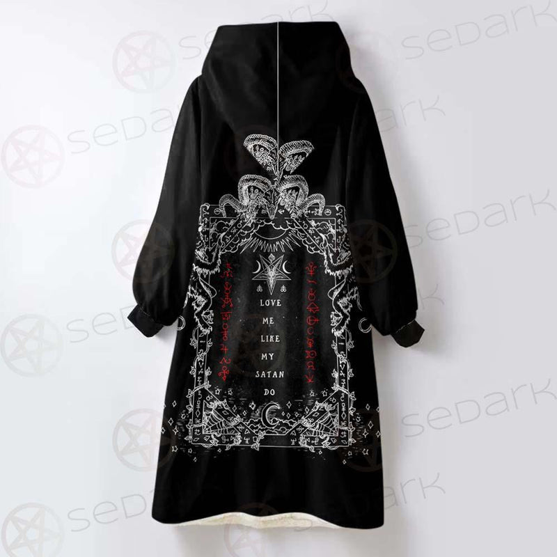 Love Me Like My Satan SED-0335 Oversized Sherpa Blanket Hoodie