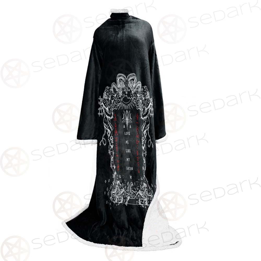 Love Me Like My Satan SED-0335 Sleeved Blanket