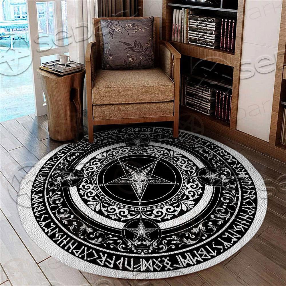 Sigil Of Baphomet SED-0338 Round Carpet