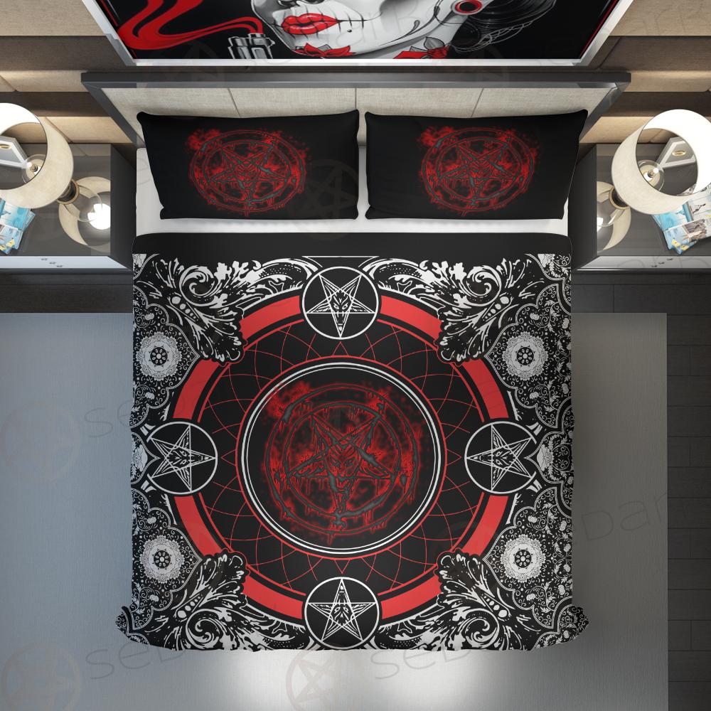 Red Sigil Of Baphomet SED-0340 Bed set
