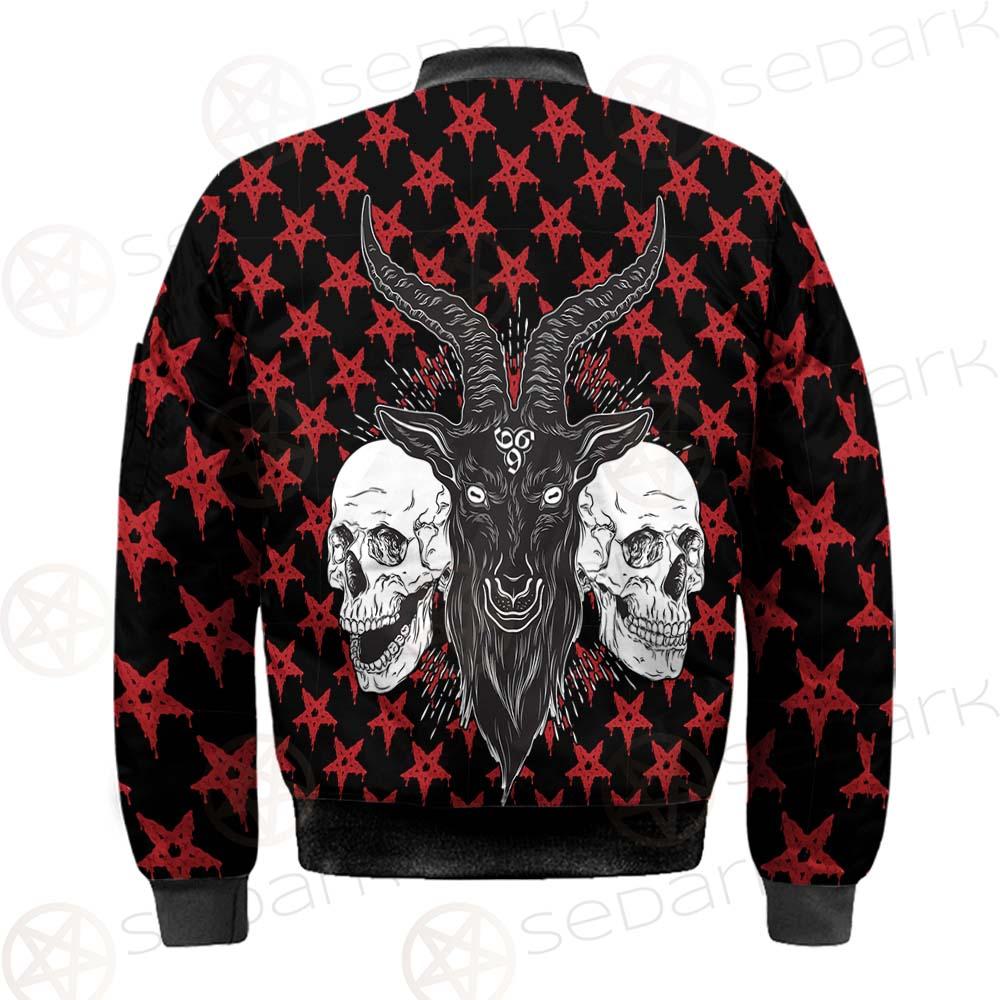 Baphomet Demon Goat Head And Human Skulls SED-0355 Jacket