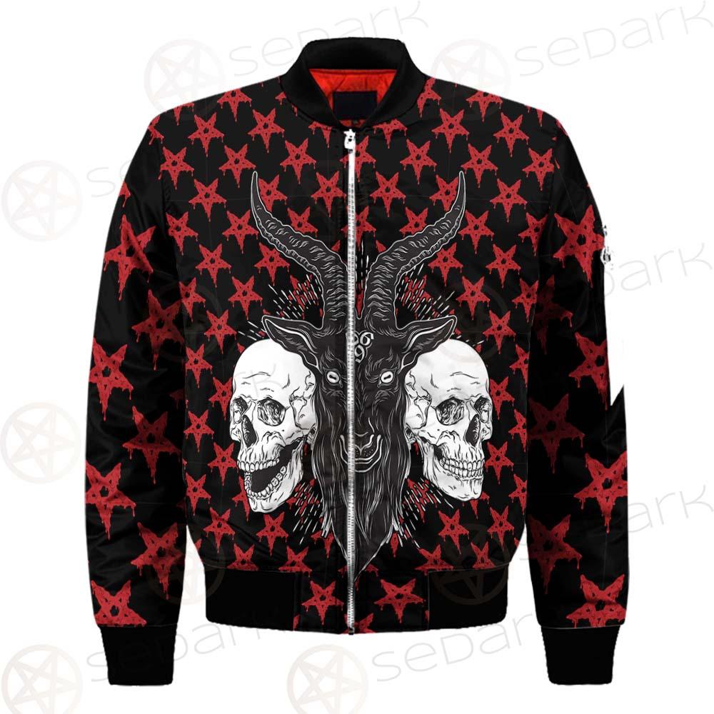 Baphomet Demon Goat Head And Human Skulls SED-0355 Jacket