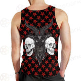 Baphomet Demon Goat Head And Human Skulls SED-0355 Men Tank-tops