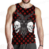 Baphomet Demon Goat Head And Human Skulls SED-0355 Men Tank-tops