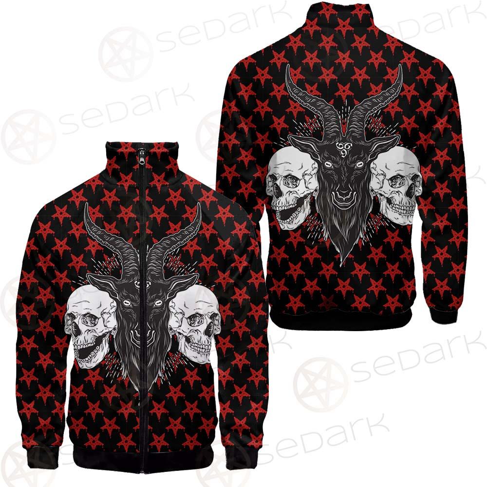 Baphomet Demon Goat Head And Human Skulls SED-0355 Jacket