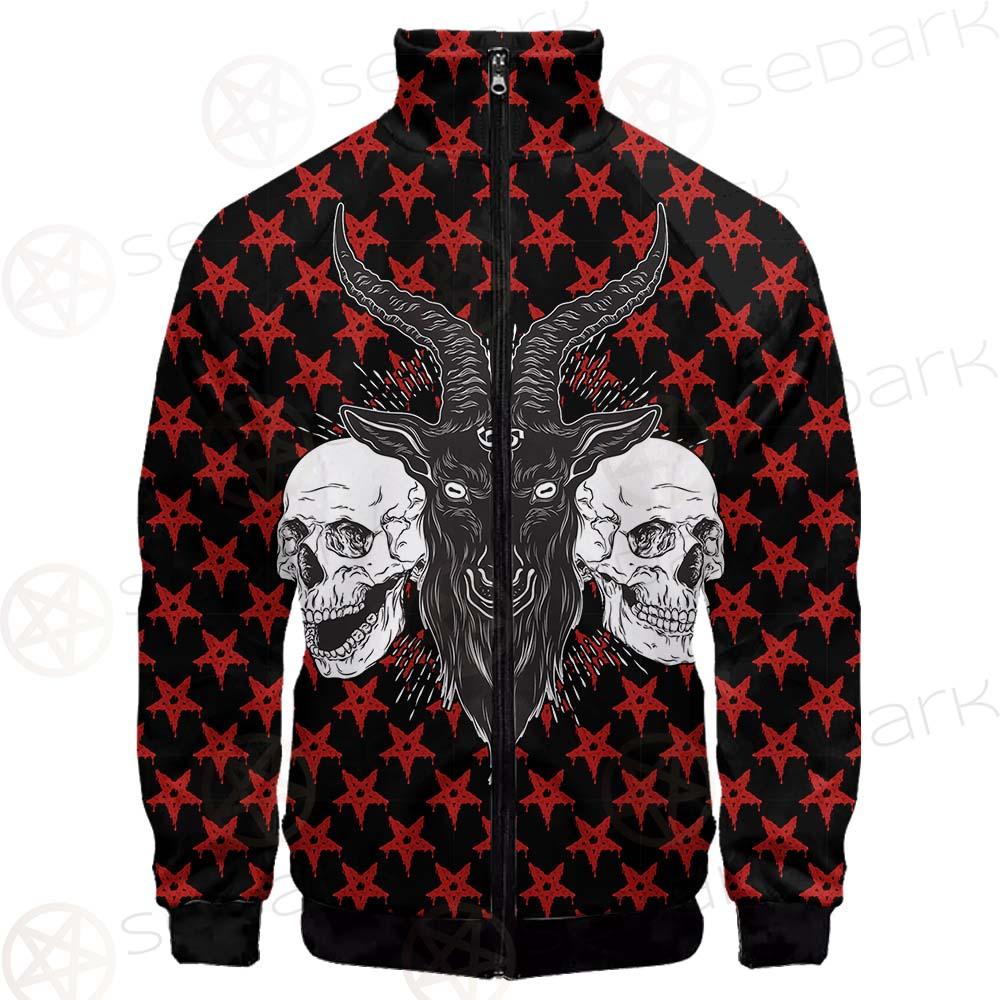 Baphomet Demon Goat Head And Human Skulls SED-0355 Jacket