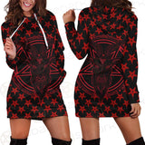Baphomet Demon Goat Head SED-0356 Hoodie Dress