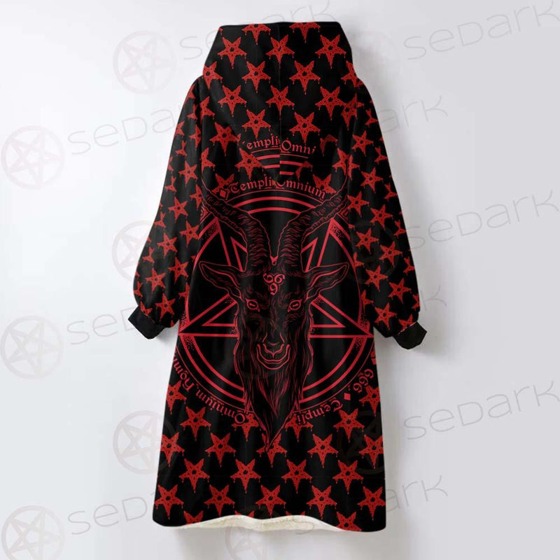 Baphomet Demon Goat Head SED-0356 Oversized Sherpa Blanket Hoodie