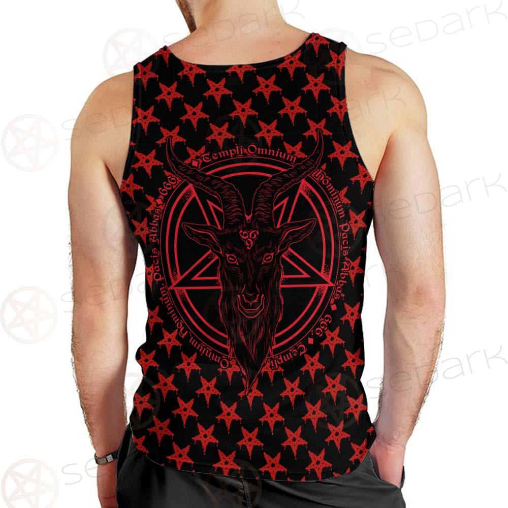 Baphomet Demon Goat Head SED-0356 Men Tank-tops