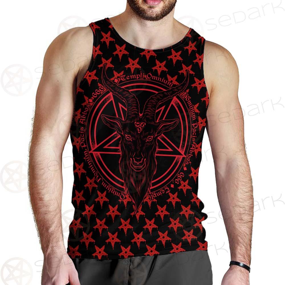 Baphomet Demon Goat Head SED-0356 Men Tank-tops
