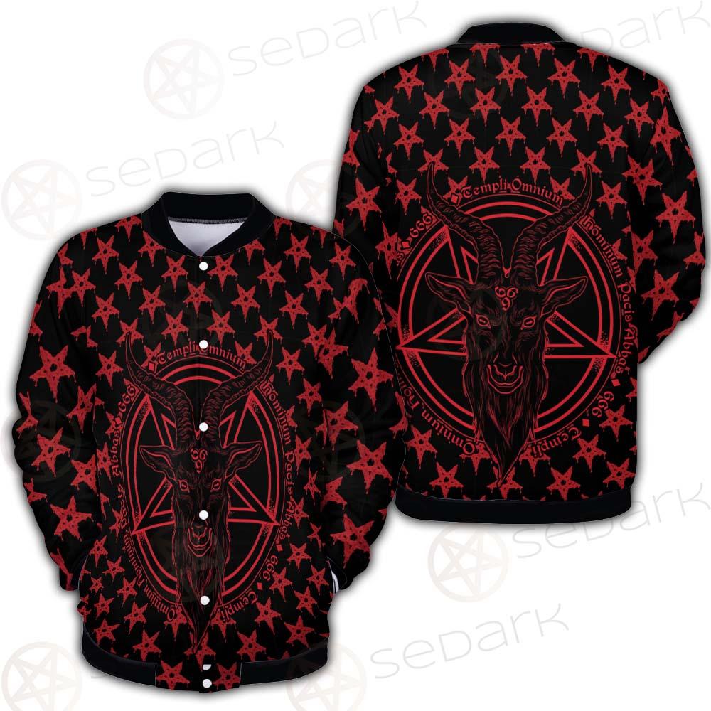 Baphomet Demon Goat Head SED-0356 Button Jacket