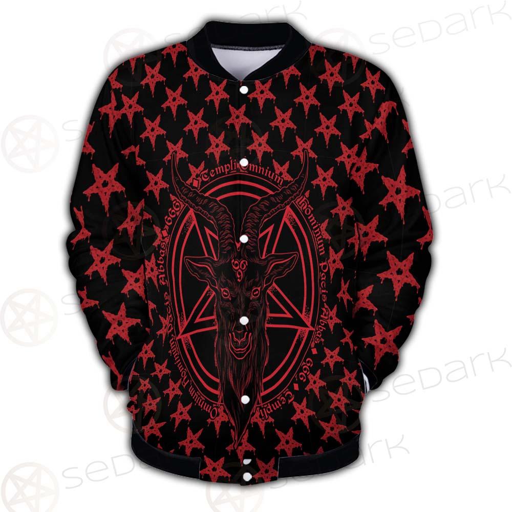 Baphomet Demon Goat Head SED-0356 Button Jacket