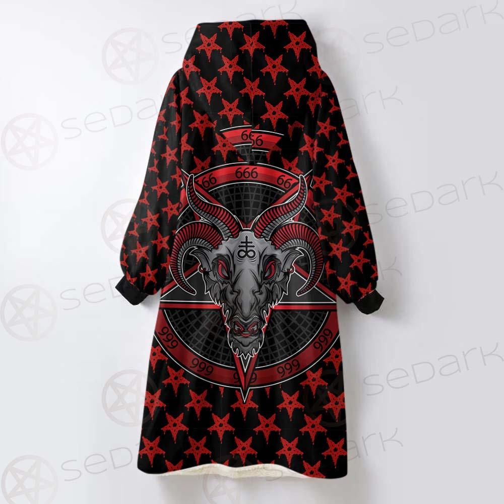 Baphomet Demon SED-0357 Oversized Sherpa Blanket Hoodie