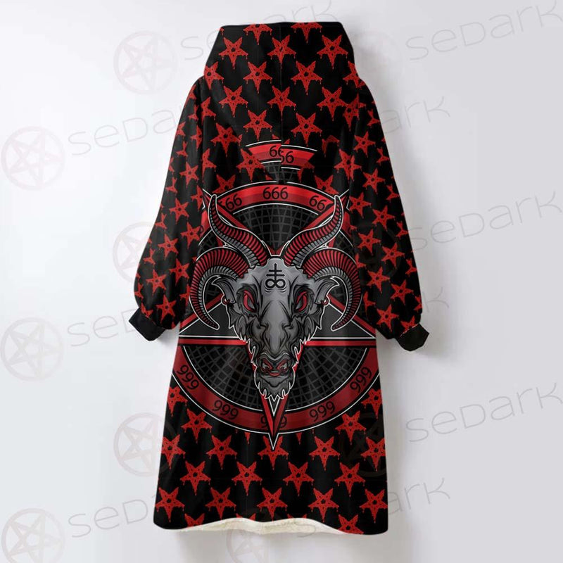 Baphomet Demon SED-0357 Oversized Sherpa Blanket Hoodie