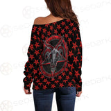 Baphomet Demon SED-0357 Off Shoulder Sweaters