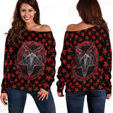 Baphomet Demon SED-0357 Off Shoulder Sweaters