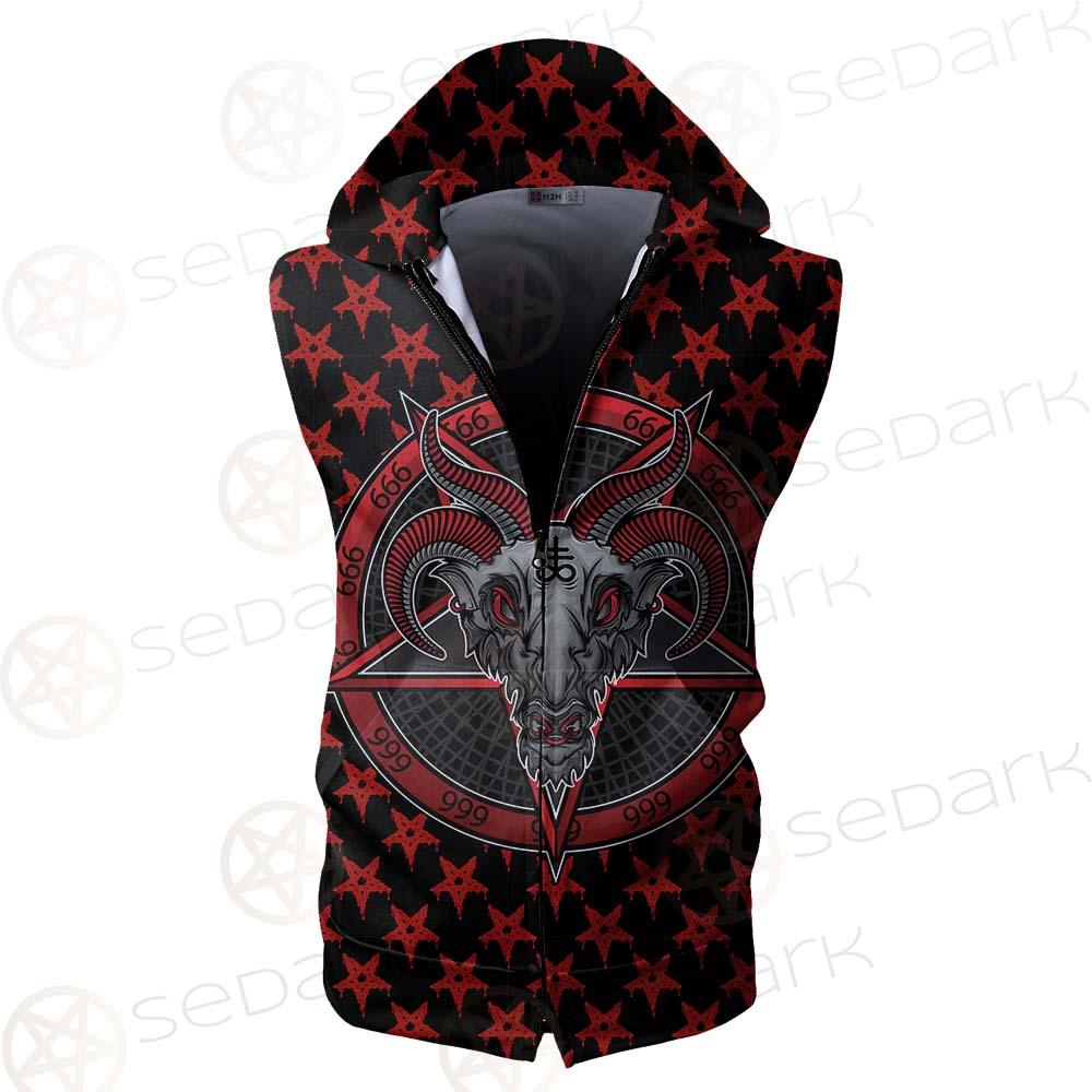 Baphomet Demon SED-0357 Zip Sleeveless Hoodie