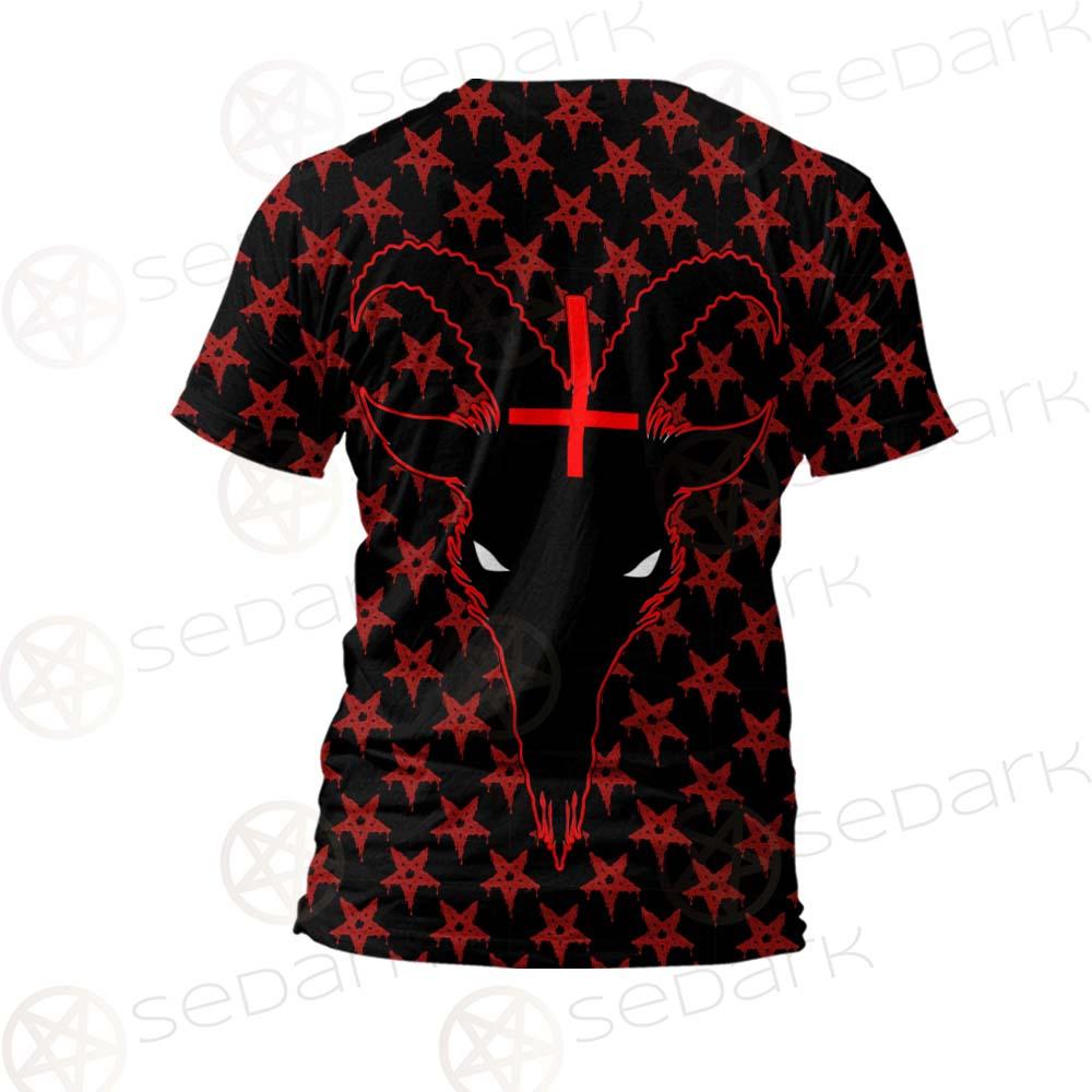 Baphomet Goat Headed Demon With The Red SED-0358 Unisex T-shirt