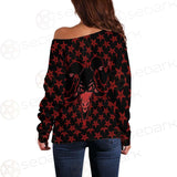 Baphomet Goat Headed Demon SED-0359 Off Shoulder Sweaters