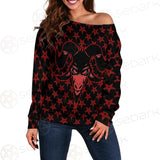 Baphomet Goat Headed Demon SED-0359 Off Shoulder Sweaters
